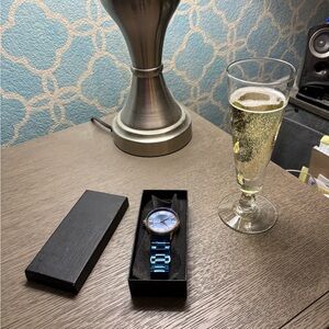 Blue and Silver Smartwatch